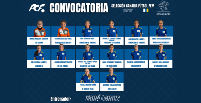 Convocatoria de la Selección Canaria Sub-12 femenina para los Campeonatos de España