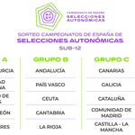 Definidos los grupos para los Campeonatos de España Sub-12