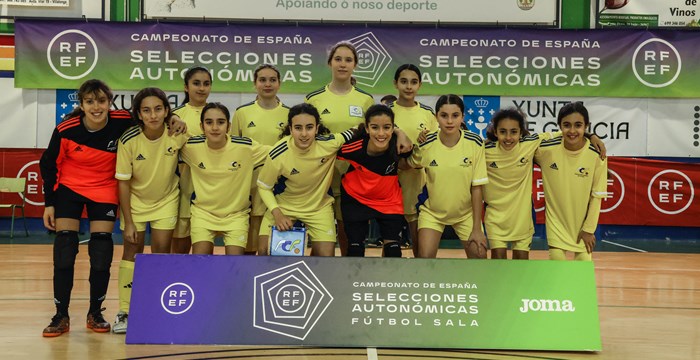 La selección canaria Sub-14 femenina de fútbol sala pierde en el debut (1-4)