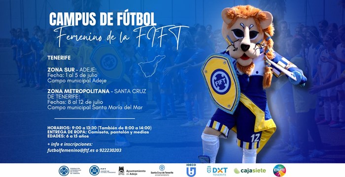 Campus de verano de fútbol femenino de la FIFT en Tenerife