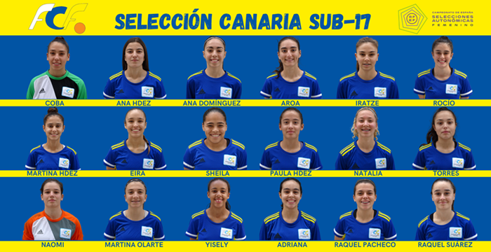 Convocatoria oficial de la Selección Canaria Sub-17 femenina para la fase plata